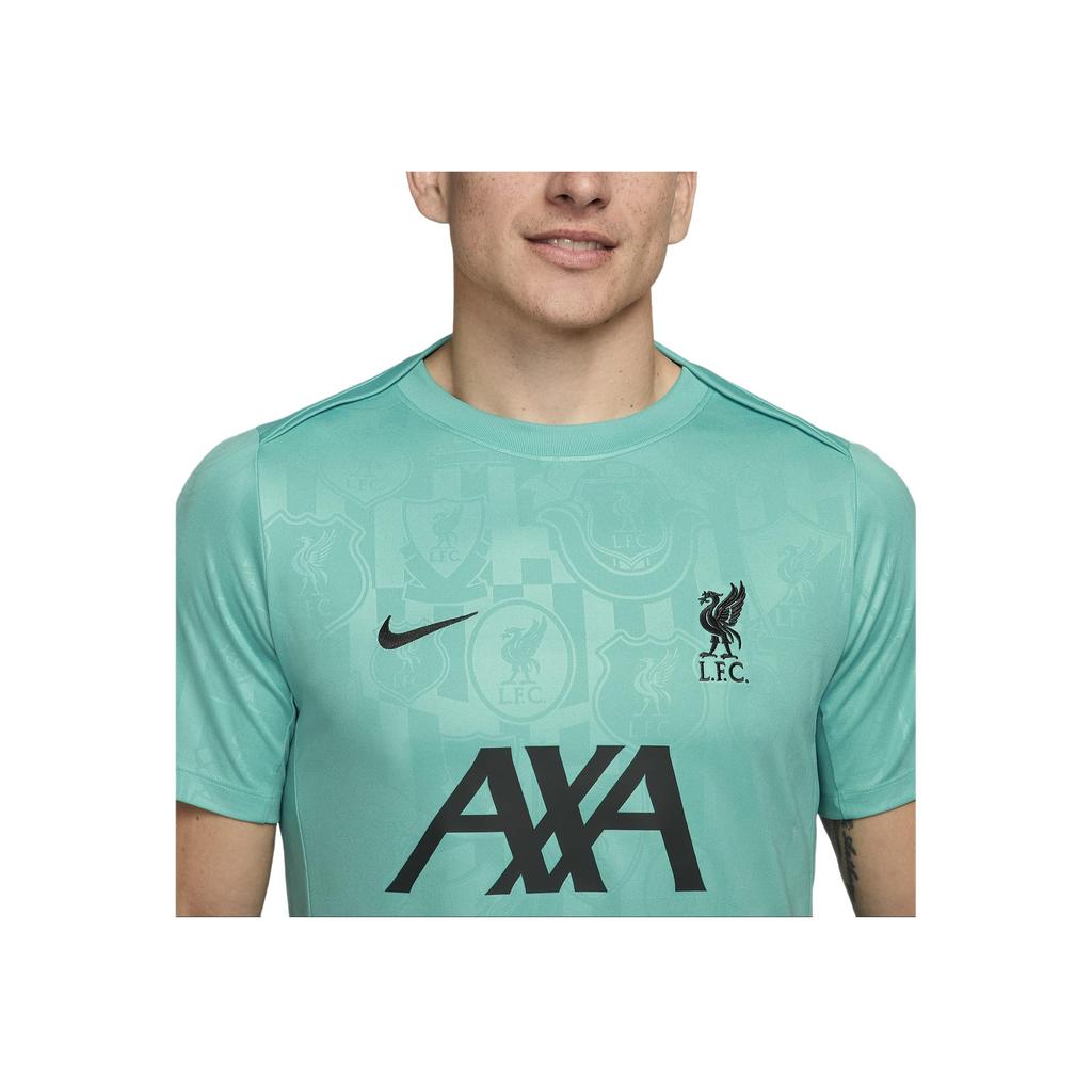 Nike Ливерпуль Dri-Fit FC. Мужские топы из джерси в стиле ретро, сине-зеленые, FN9653-393