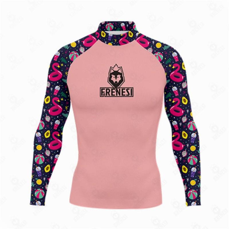 FRENESI Mens UV Protection Rash Guard Set Long Sleeve Top Bottom Quick Dry Dive Suit Snorkeling Surfing Swimming