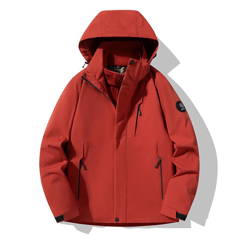 Новая уличная одежда «три в одном» Штурмовик для мужчин Осень и Зима Ветрозащитная Водонепроницаемая Одежда для альпинизма Пара Флисовая теплая Двойка