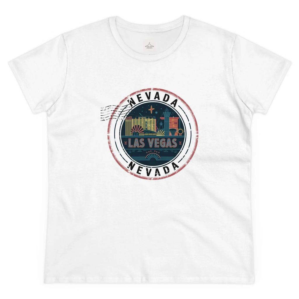 Las Vegas Women's Cotton Tee, Fun Vacation Shirt, Travel Gift, City
