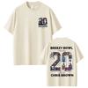 Графическая футболка Chris Brown Breezy Bowl Футболки XX Tour Унисекс Женская Мода Хип-Хоп Винтаж Футболки с Коротким Рукавом Оверсайз