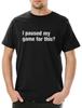 I Paused My Game For This Herren T-Shirt Gamer Nerd Geek Freak PC Konsole