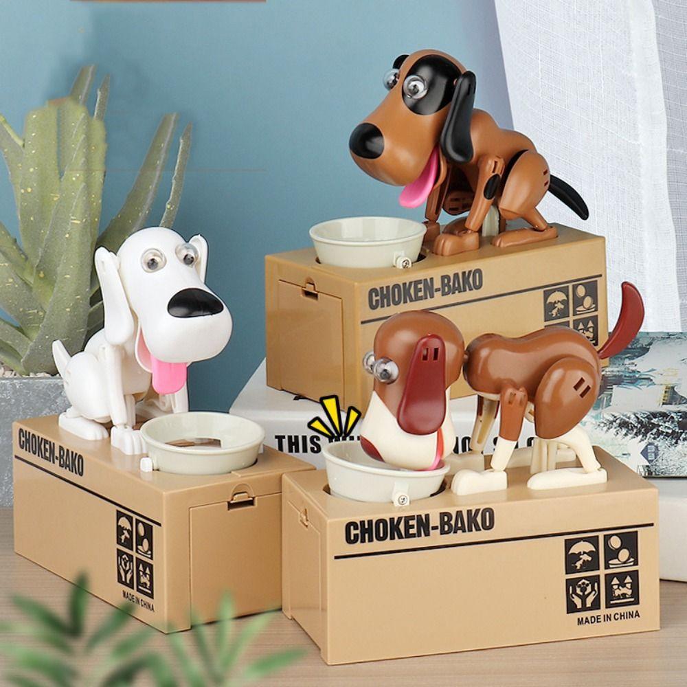 Cartoon Dog Money Box Automated Dog Saving Banks Fashion Electronic Piggy Bank  Kids Gift