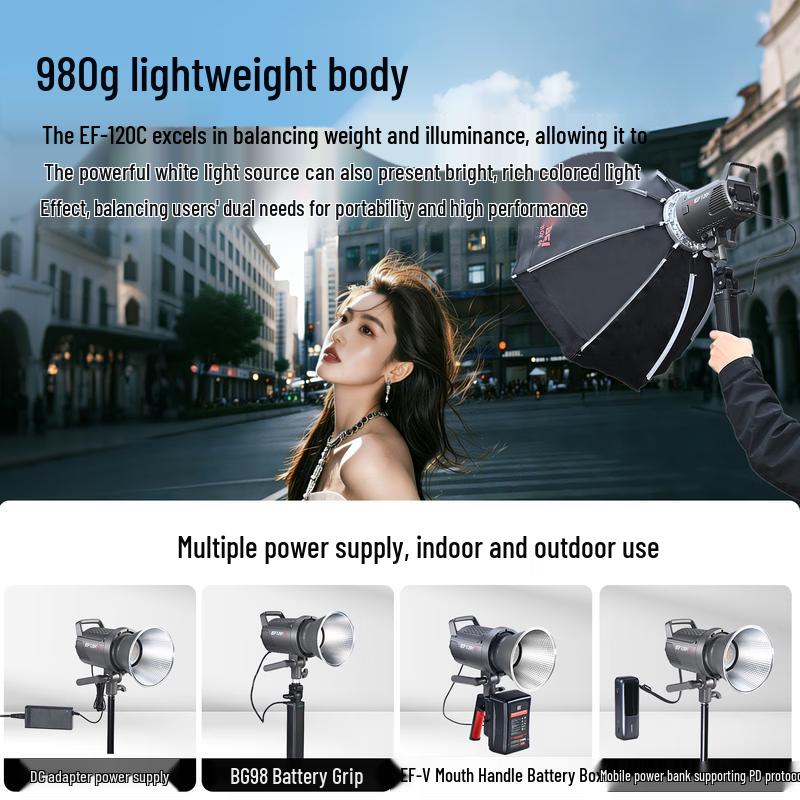 JINBEI EF-120C RGB LED Fill Light with 65CM Softbox Sphere