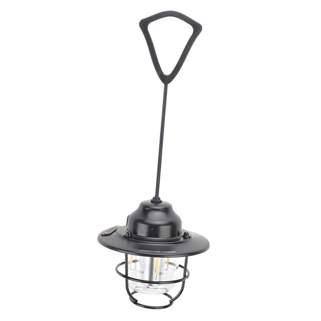 Светодиодный кемпинговый фонарь Водонепроницаемый 1200 мАч 2,0 Вт Плавная регулировка яркости Винтажный Перезаряжаемый Кемпинговый фонарь для пеших походов Рыбалки