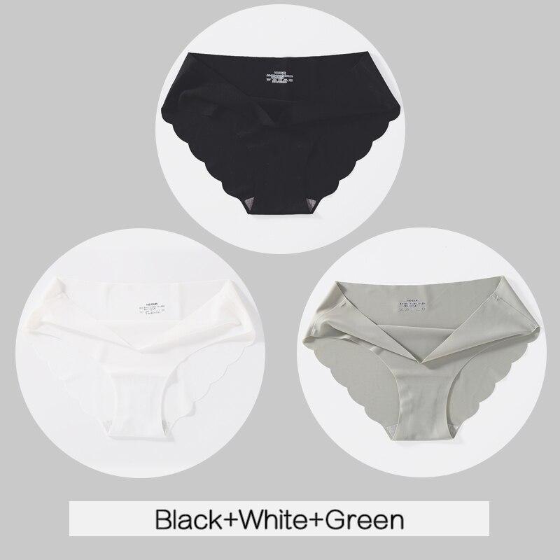 3PCS/Set Women Panties Sexy Seamless Underwear Pantys Lingerie for Female Underpants Soft Solid Color Low-Rise Briefs Intimates