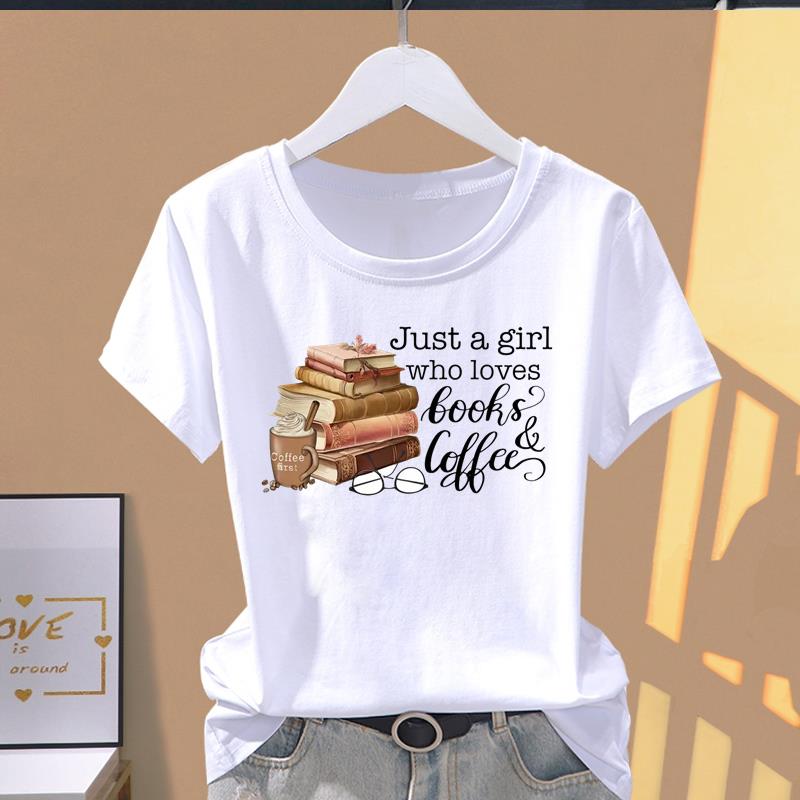 (Азиатский размер) Графическая футболка Футболка Одежда Цветок Буква Тренд Стиль Леди Повседневная Мода Принт Женская Повседневная Женская Майка Футболки с коротким рукавом