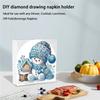 Christmas Acrylic Napkin Holder Diamond Painting Kit DIY 5D Diamond Art Painting Paper Towel Holder Kit Home Table Decor