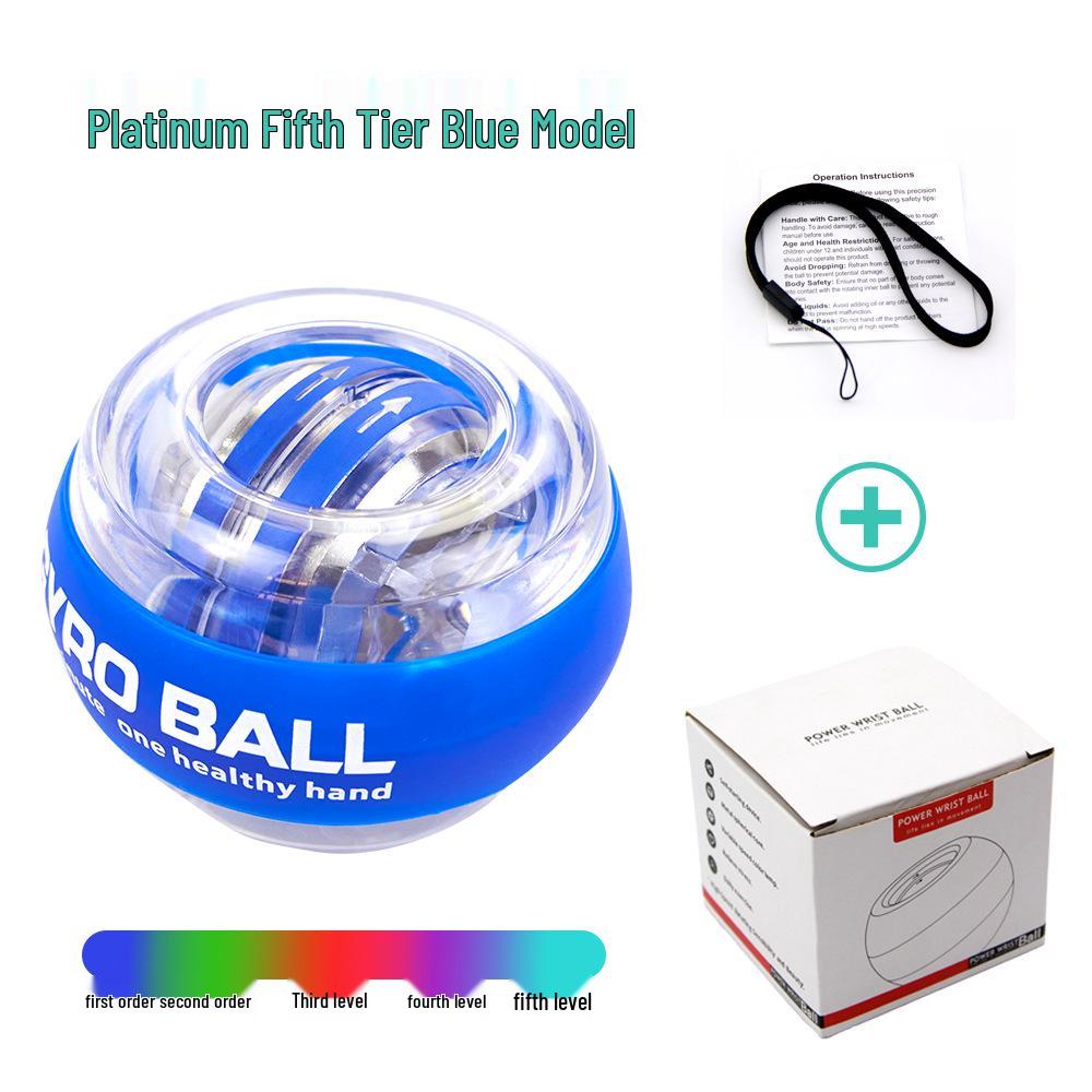 Светящийся фитнес-гироскоп: Кистевой и предплечевой тренажер - Ослепительный платиновый хват