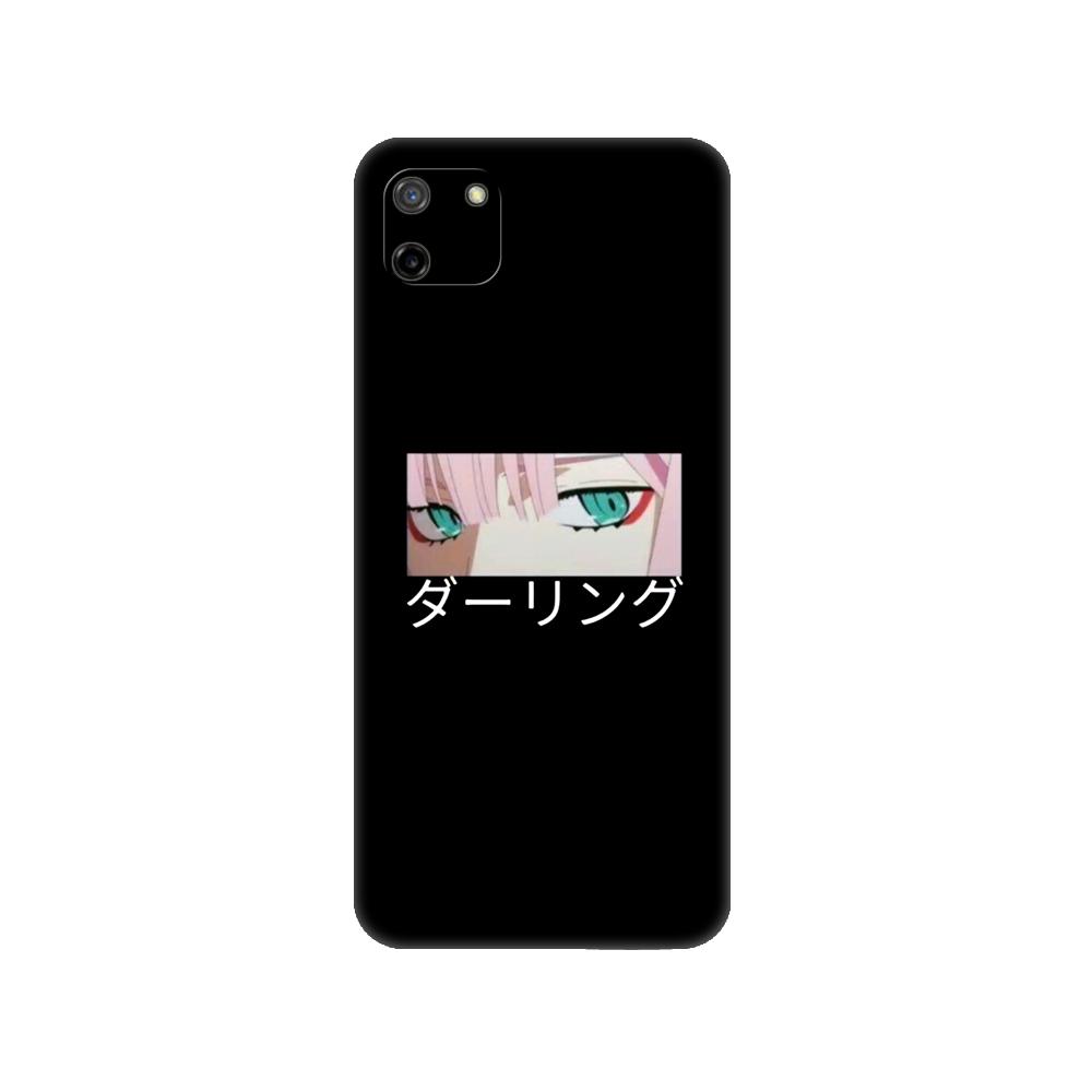 Черный чехол из ТПУ для OPPO Realme C11 2020 2021 C20 C21 C21Y C25Y задняя крышка японская аниме эстетика