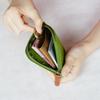 1PC Compact Women Men Short Card Holder Wallet Felt Change Pouch Portable Zipper Coin Purse