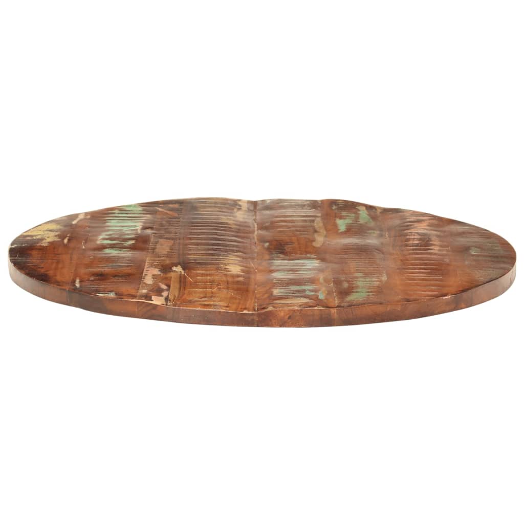 Table Top Ø 70x1.5 cm Round Reclaimed Solid Wood