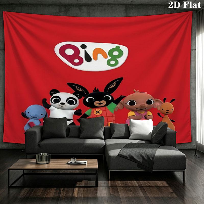 Bing Custom Name Wall Tapestry Aesthetic Wall Hanging Printed Fabric Blanket Decorative Tapestries for Bedroom Living Room Home Decor
