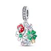 2025 Модный вращающийся шарм-подвеска «Четырехлистный клевер», «Эльф» и «Ласточка» подходит для браслета и ожерелья, женская бусина из стерлингового серебра 925 пробы, подарок