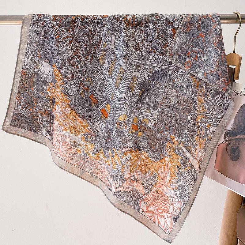 70*70cm Luxury Design Velvet Square Hair Scarf for Women Cotton Hijab Small Neck Tie Hand Wrist Kerchief Female Headband Foulard