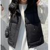 Утепленная жилетка, пуховая хлопковая жилетка, осенне-зимняя мода, омолаживающая, с капюшоном