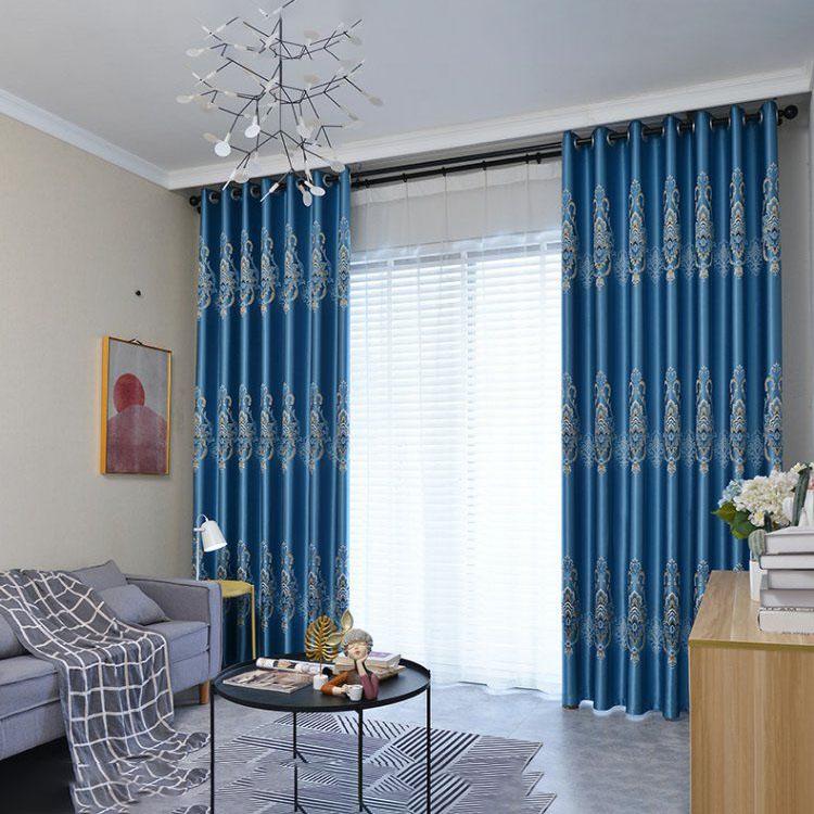Занавеска для дома, затемняющая занавеска для гостиной, французская занавеска на окно, разделенный балкон, солнцезащитный крем, утолщенные жаккардовые шторы, карниз