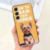 Чехол для телефона с собакой Йоркширский терьер для Samsung Galaxy A13, A21s, A22, A31, A32, A52, A53, A71, A80, Мягкий черный корпус