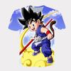 Children's Men's Printed 3D Goku Short Sleeved T-shirt Round Neck Children's Clothing