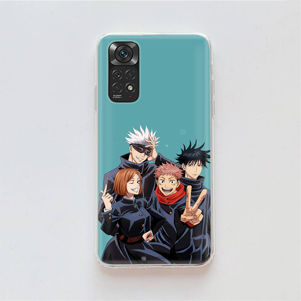 Чехол DT22 Jujutsu Kaisen для Samsung A04 A14 A23 A34 A54 M23 M33 M52 M53 Realme 10 9 C30S C35 C55 VIVO Y02S Y21 Y33S Y51 X80 Pro Прозрачный чехол
