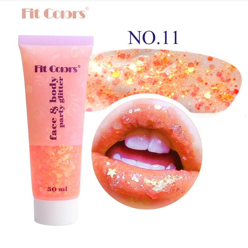 14 цветов Макияж Синие блестки Жидкие тени для век Жидкий сценический макияж Лицо Тела Блеск Яркие тени для век