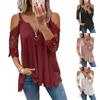 Women Summer Beach Cold Shoulder Tunic Tops Short Sleeve Blouse Oversized Hollow Out Casual Tees Plus Size Work T Shirts
