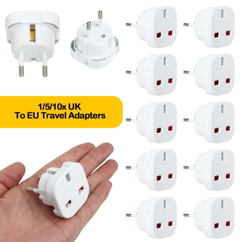 Europe European Wall Socket Travel Adapter Socket Plug Outlet Connector UK to EU Converter