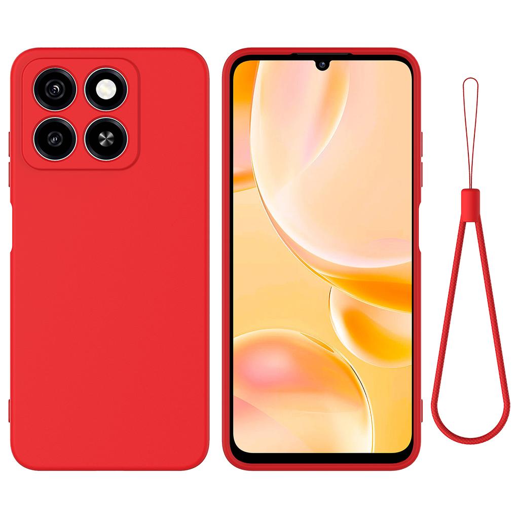 Для ZTE Blade A55/A35 Чехол Жидкий силикон Защита от царапин Чехол для телефона с ремешком на руку