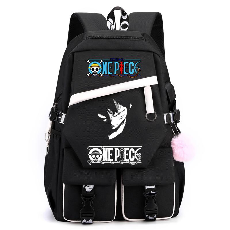 Аниме One Piece Anti Theft Bag Водонепроницаемый рюкзак для путешествий на открытом воздухе Канцелярские принадлежности для девочек и мальчиков, для ежедневного обучения, удобная сумка для книг Mochila