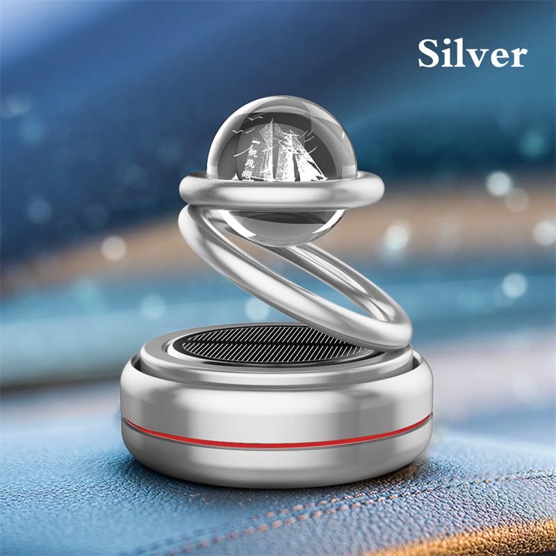 Car Aromatherapy Double Rings Rotary Suspension Rotating Air Freshener Dashboard Perfume Car Auto Diffuser Perfume Car Ornament