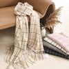 Scarf Women'S Winter Premium Retro Plaid Warm Couple Scarf Men