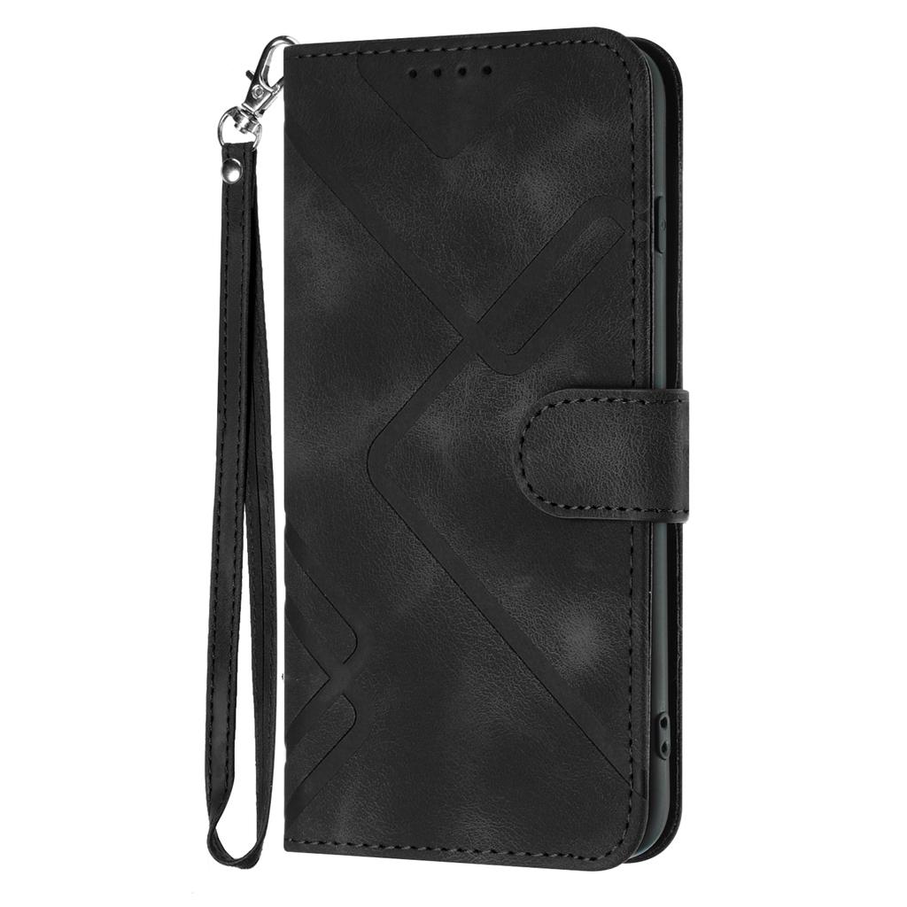 Knurling Stripe PU Leather Wallet Card Bag Phone Case for OnePlus 8 Pro,OnePlus 9,OnePlus 11,OnePlus 12,Nord N100,Nord N200...