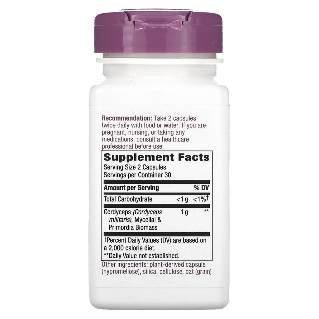 Nature's Way, Cordyceps Sinensis, Вегетарианские капсулы 60 (500 мг на капсулу)