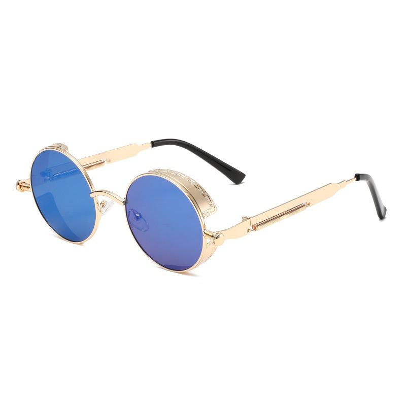 Новые мужские круглые солнцезащитные очки Мужские Женские Ретро Панк Мужские Очки для рыбалки Уличные Солнцезащитные очки Очки UV400