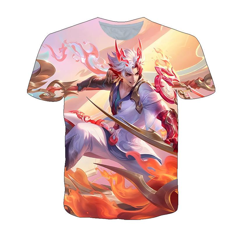 King of Glory T-shirt spring and summer male and female teenagers t-shirt student team clothes campus pain clothes dormitory black
