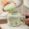 with Handle Ceramic Coffee Cup Heat-resistant Water Cup with Lid Cartoon Mirror Mug  Office