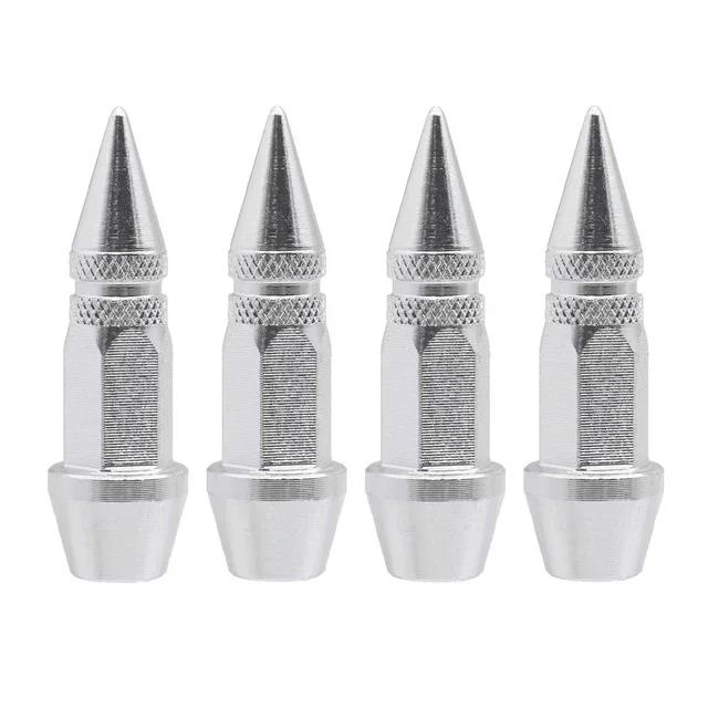 4pcs Car Tires Rim Valve Aluminum Car Wheel Tire Valve Caps Colorful Spiked Lug Nuts Wheel Air Valve Cover Automobile Parts Stem Caps1