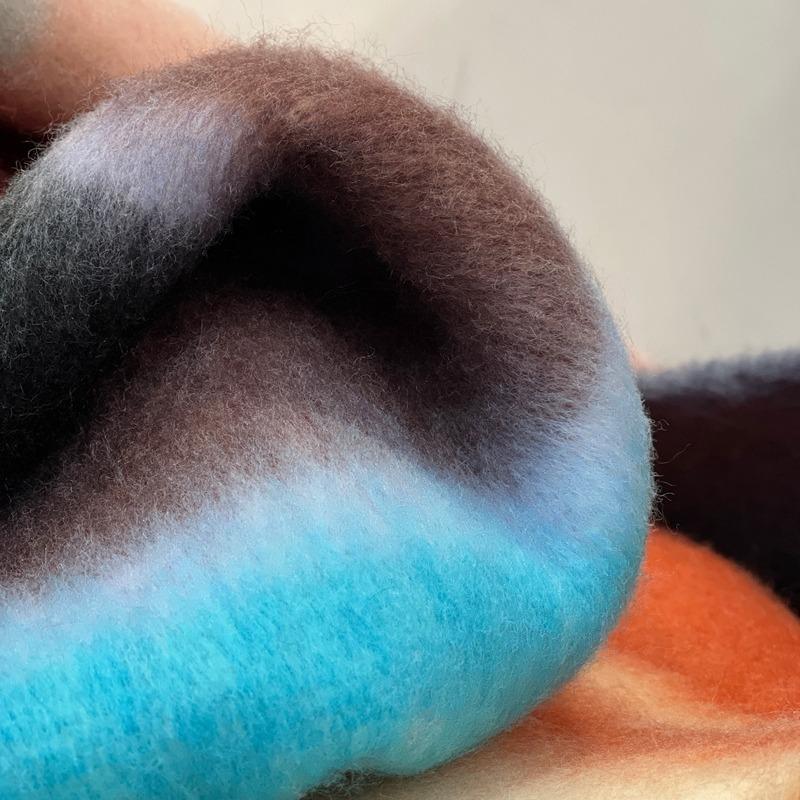 A Cute And Versatile Scarf With A Fashionable Design For Women Featuring Thick Woolen Balls Brushed Hair Tassels And Striped Stripes