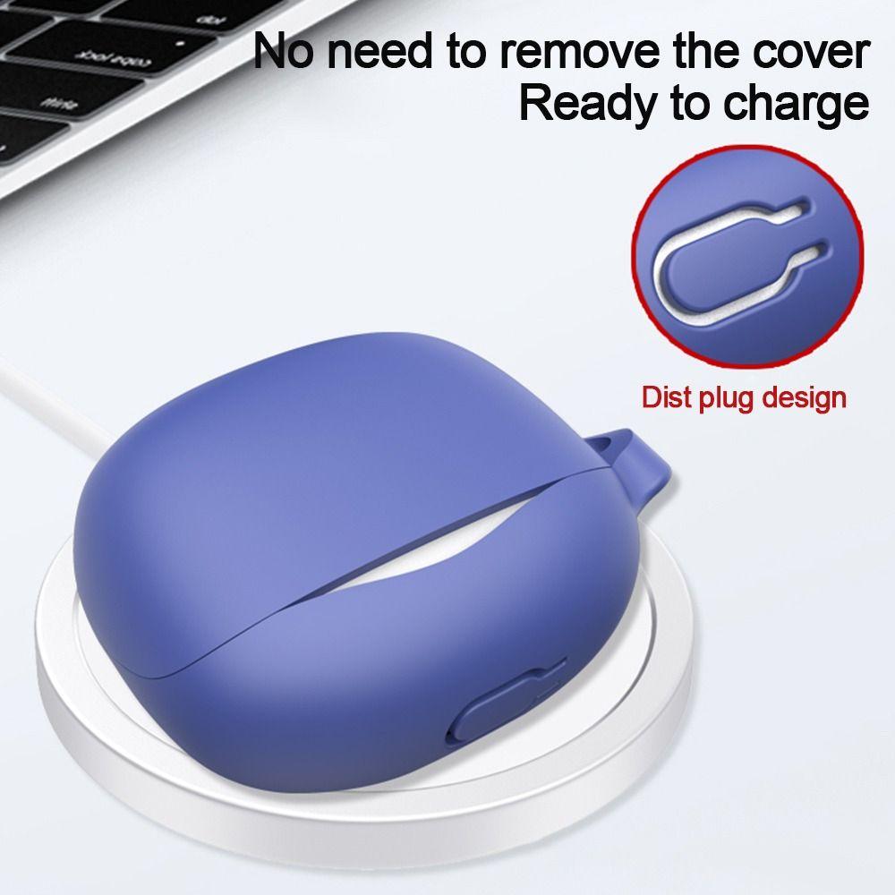 with Carabiner Earphone Cover Anti-fall Headphone Protective Case for QCY MeloBuds N50/ HT12
