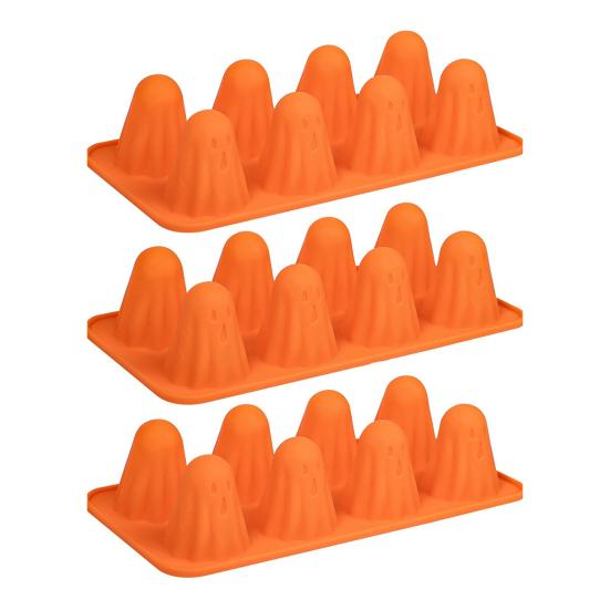 Силиконовая форма Привидение Антипригарные 3D формы для шоколада 8 ячеек Форма для выпечки на Хэллоуин для желе, конфет, пудинга, кубиков льда, мармелада, мелков, смолы