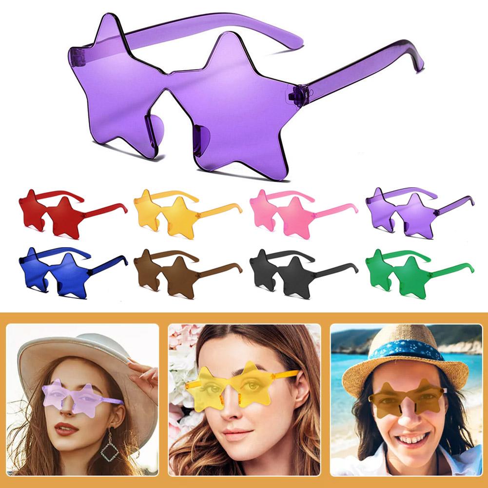 Star Shape Sun Glasses Party Glasses Polarized Eyeglasses Hip-hop Gathering For Women DIY Penta O2G9