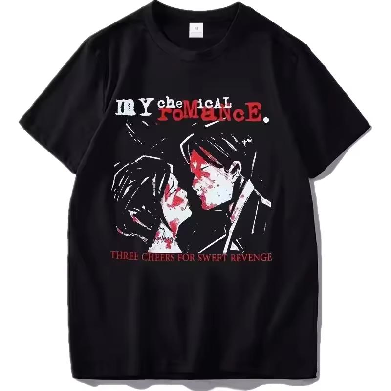 Футболка My Chemical Romance Женская Модная Хлопковые Футболки Крутая Хип-Хоп Мужская Футболка Повседневная Летняя Винтажная Аниме Унисекс Топ