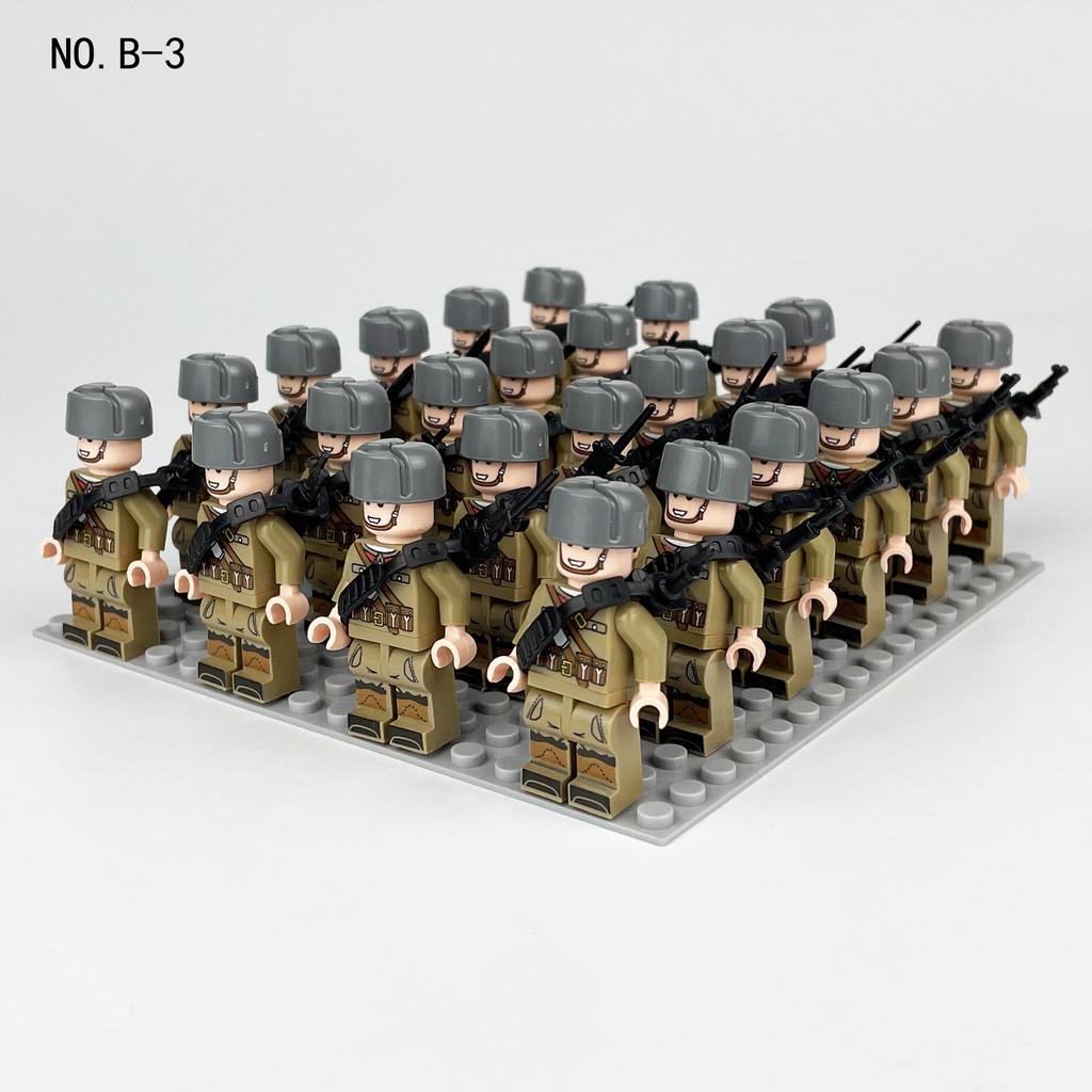 World War II Army Set Children's Building Blocks for Military War Scenes