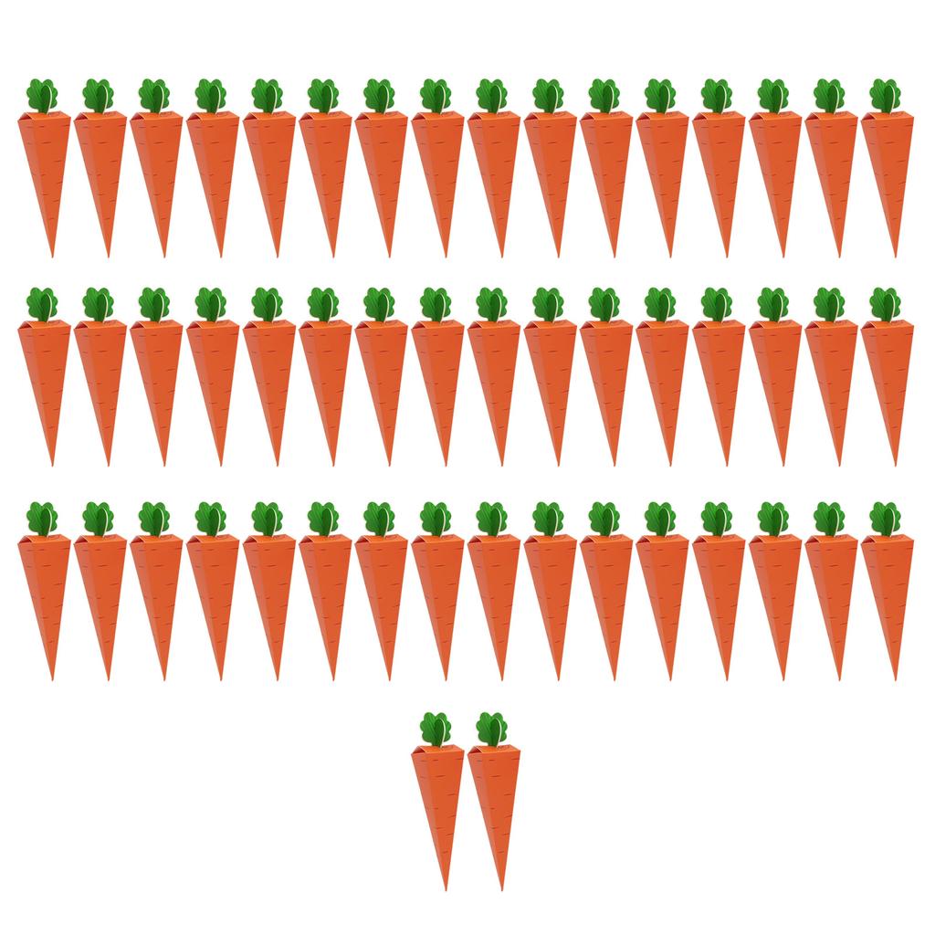 50Pieces Carrot Snack Box Gift Boxes Carrot Theme Candy Box Carrot Celebration Box Suitable for Treats and Candy