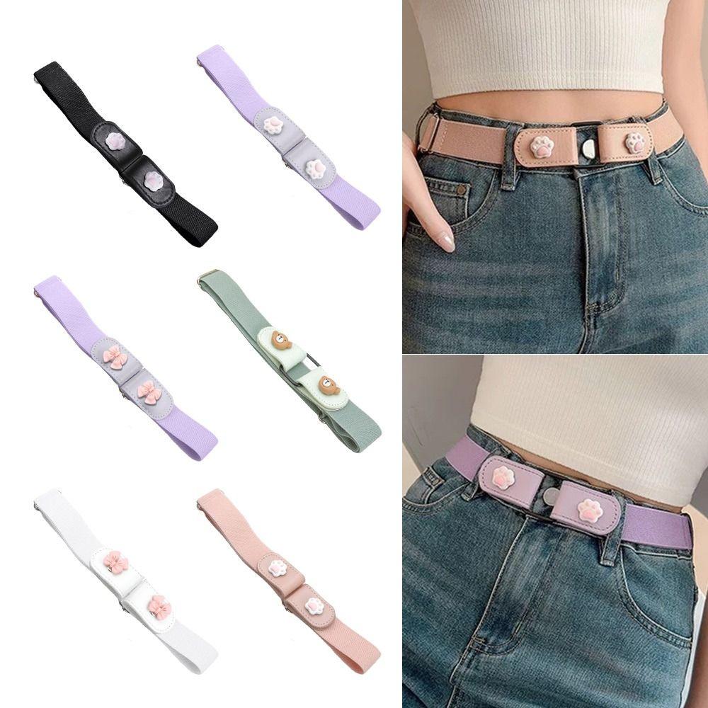 Эластичный Ремень-Пояс с Пряжкой-Защелкой, Регулируемая Длина, Невидимый Ремень для Женщин и Мужчин
