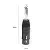 3Pin XLR Female to 6.35mm Male Mono Plug-In Audio Conversion Locking Adapter
