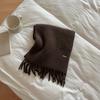 2024 New Mixed Cashmere Thick Cashmere High-end Solid Color Scarf for Women In Winter
