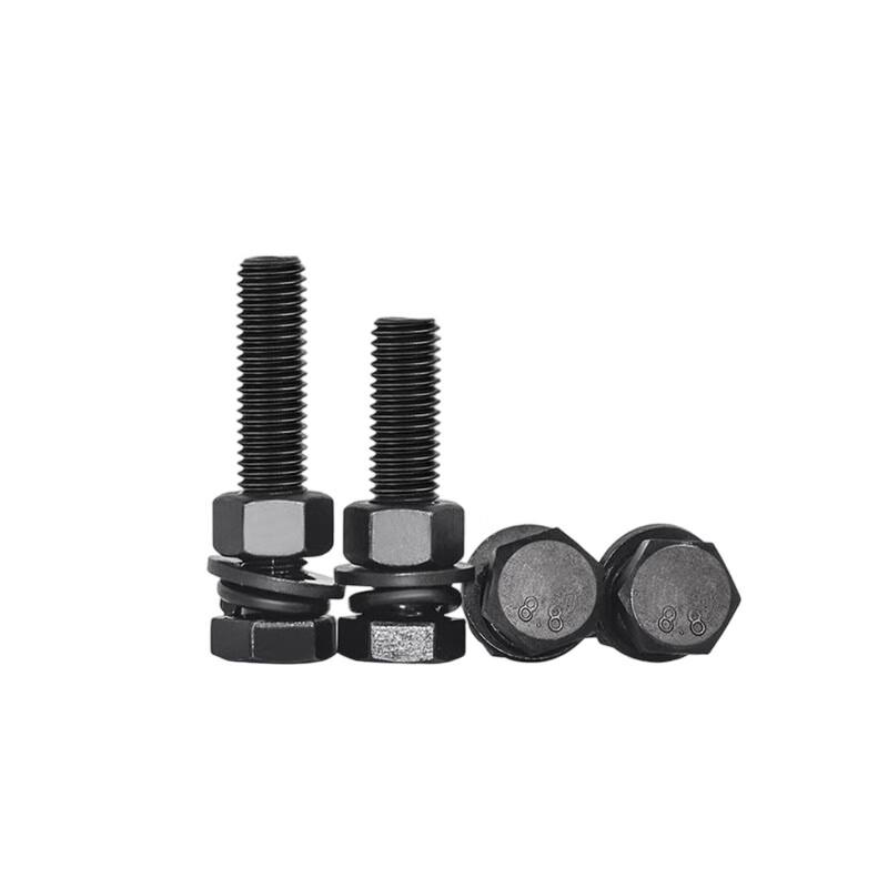 High-Strength Black Hex Bolt and Nut Set