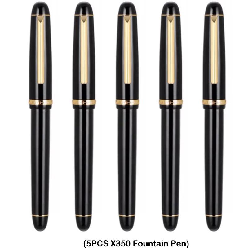 1/5 шт. JINHAO X350 Перьевая ручка Каллиграфическая Металлическая Чернильная ручка Золотое EF F Перо Деловые Офисные Школьные Принадлежности Канцелярские товары