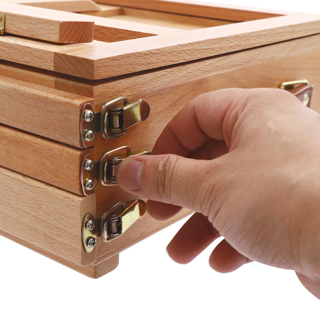 Регулируемый стенд для рисования из бука с 3 ящиками, портативный художественный мольберт для живописи, эскизов, чертежный стол для художников К